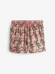 BOSS Pink Pike Printed Logo Swim Shorts - Image 5 of 5
