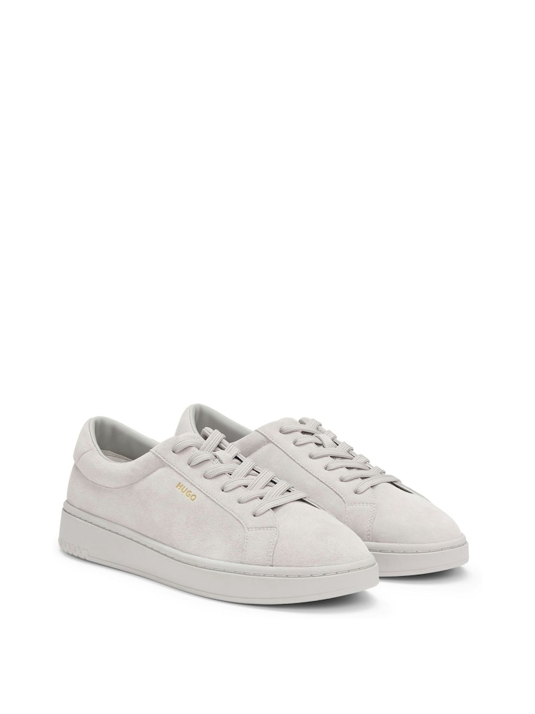 HUGO Grey Neston Tenn Low Top Trainers - Image 1 of 2 HUGO Grey Neston Tenn Low Top Trainers - Image 1 of 2