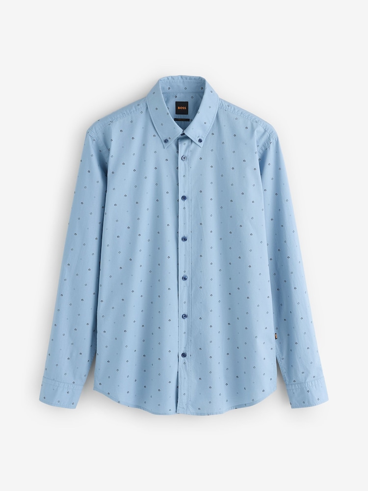 BOSS Light Blue Rickert Regular Fit Logo Shirt - Image 1 of 1 BOSS Light Blue Rickert Regular Fit Logo Shirt - Image 1 of 1