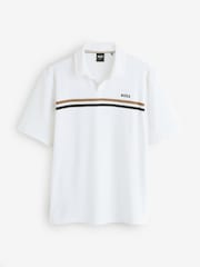 BOSS Iconic Towelling Logo Polo Shirt - Imaginea 1 din 1
