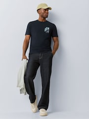 BOSS Blue Regular Fit Graphic T-Shirt - Image 2 of 6