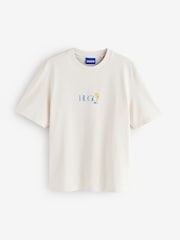 HUGO White Nulaxo Oversize Graphic T-Shirt - Image 1 of 1