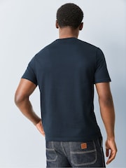 BOSS Blue Authentic Logo Stripe T-Shirt - Image 3 of 5