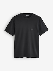 BOSS Black Ribbed Regular Fit Logo T-Shirts 2 Pack - Image 3 of 3