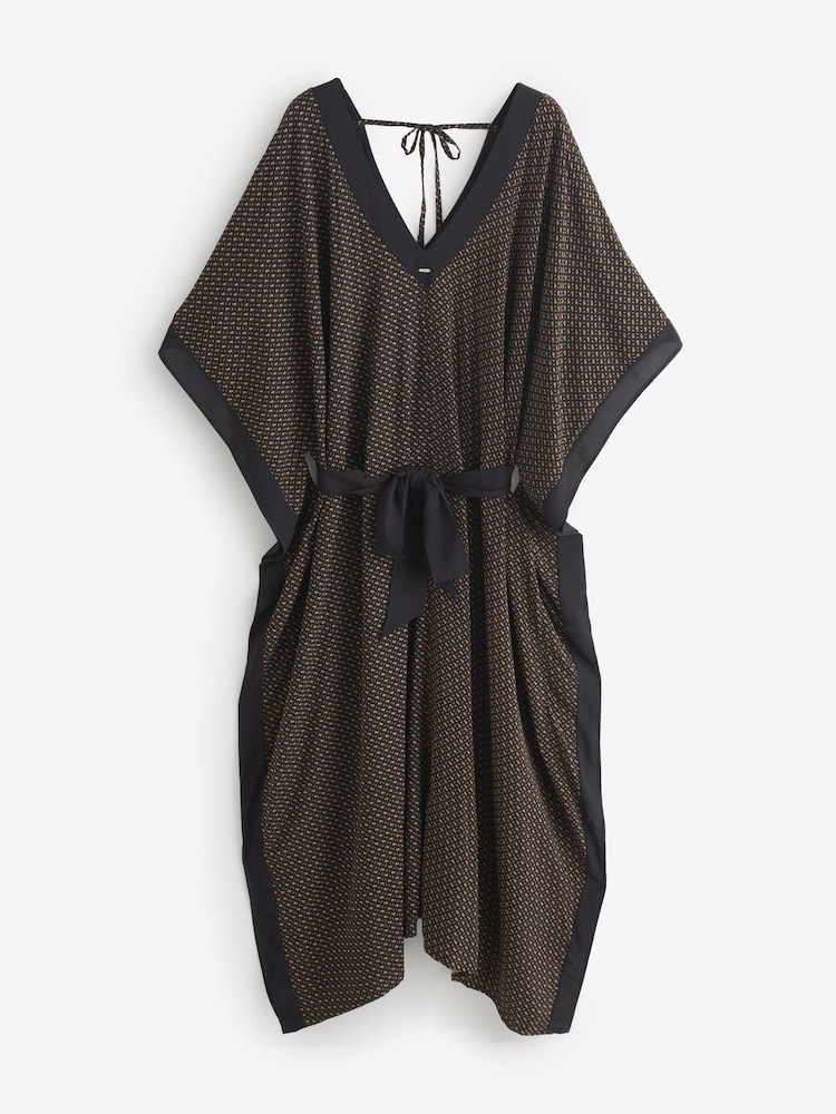 BOSS Brown All Over Print Monogram Logo Kaftan Cover-Up - Image 1 of 1