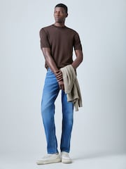 BOSS Brown Umauro Knitted T-Shirt - Image 2 of 5