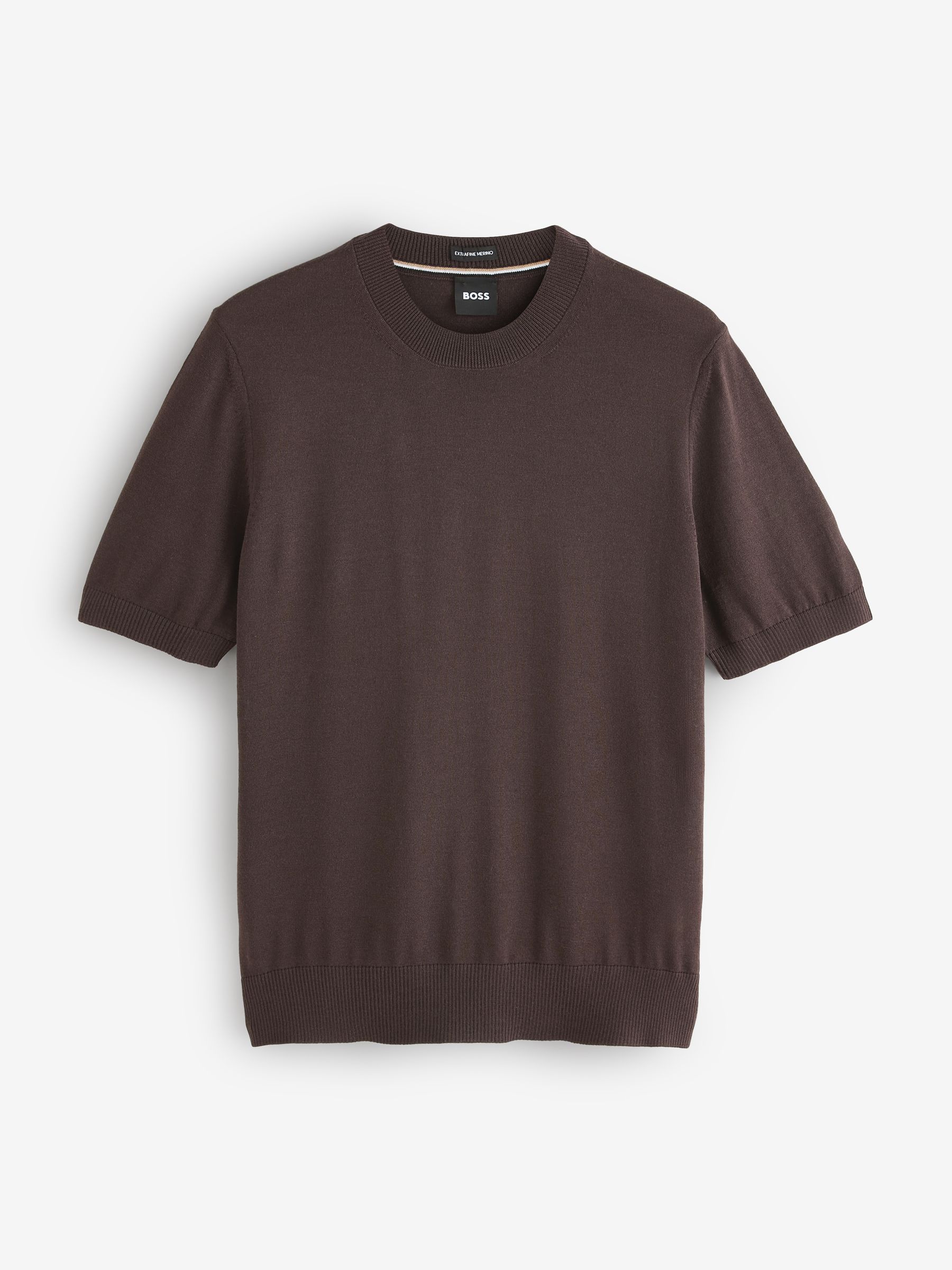Buy BOSS Brown Umauro Knitted T-Shirt from Next USA