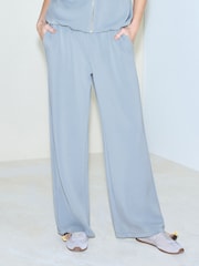 Hellblau - Slinky Modal Jogginghosen mit weitem Bein - Bild 3 von 9