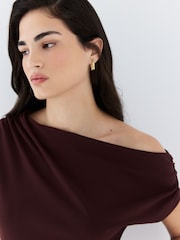 Chocolate Brown Ruched Occasion Jumpsuit - Image 5 of 5