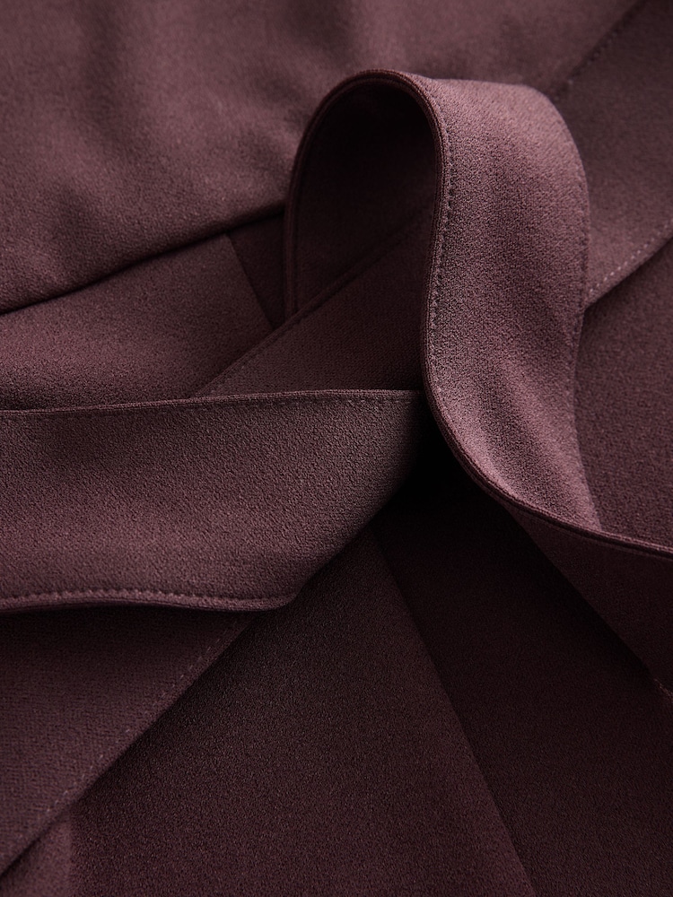 Chocolate Brown Ruched Occasion Jumpsuit - Image 8 of 8 Chocolate Brown Ruched Occasion Jumpsuit - Image 8 of 8