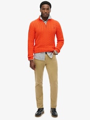 Superdry Orange Classic Cable Half-Zip Jumper - Image 4 of 6