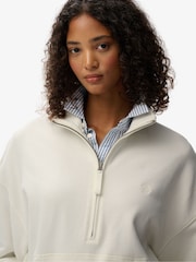 Superdry White Studios Half Zip Sweat Top - Image 3 of 5