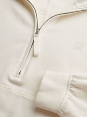 Superdry White Studios Half Zip Sweat Top - Image 5 of 5