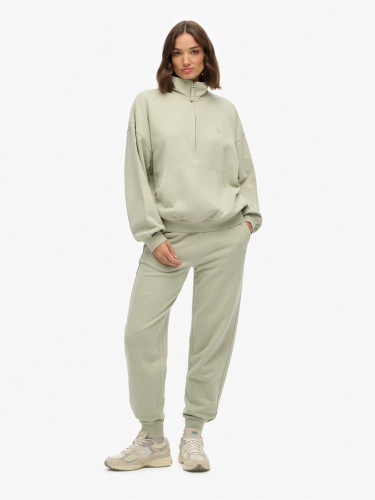 Superdry Green Studios Half Zip Sweatshirt - Image 2 of 6 Superdry Green Studios Half Zip Sweatshirt - Image 2 of 6