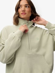 Superdry Green Studios Half Zip Sweatshirt - Image 3 of 6