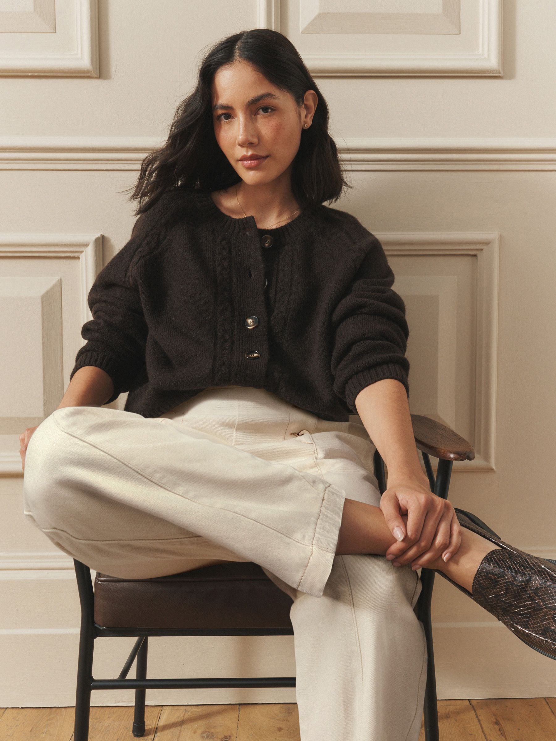 【lucy1234 】 Lizzie - Cotton Short Sleeve Knitted Cardigan in Tomatoes – Lucy & Yak