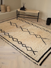 Asiatic Rugs Bleach & Black Souk Jute Rug - Image 1 of 7
