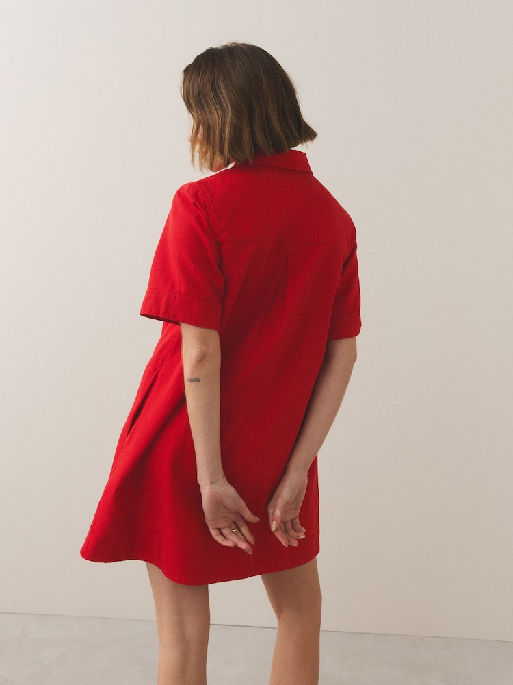 next red shirt dress Buy Red Short Sleeve Shirred Body T-Shirt Midi Dress from Next USA