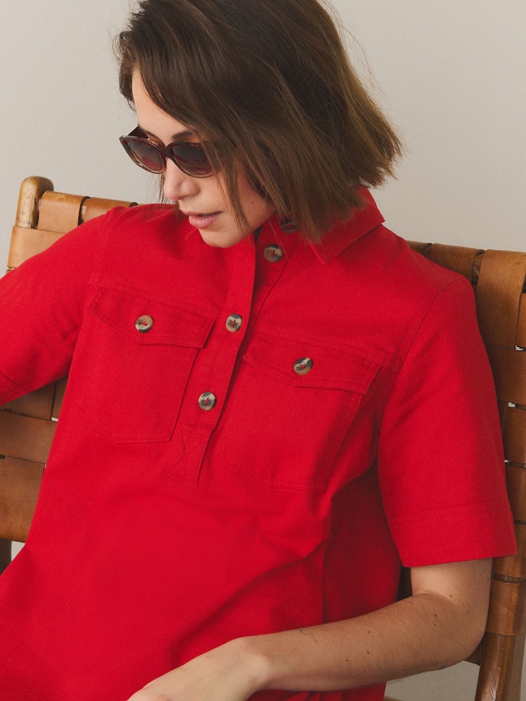 next red shirt dress Buy Red Short Sleeve Shirred Body T-Shirt Midi Dress from Next USA