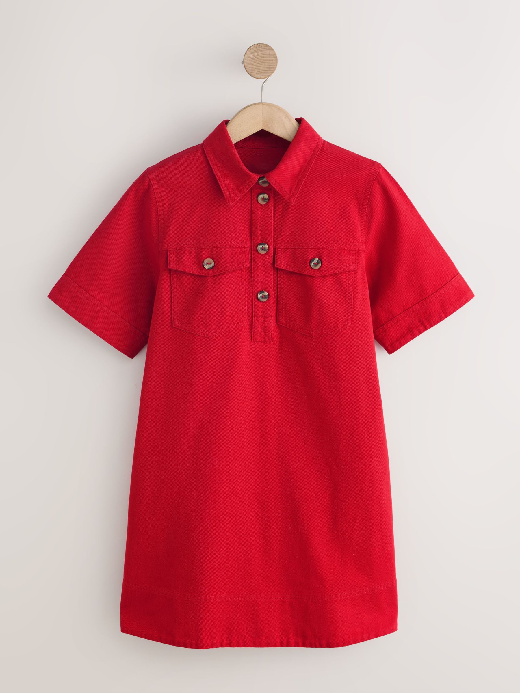 next red shirt dress Womens Next Red Utility Shirt Mini Dress US 12