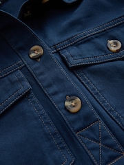 Indigo Blue Utility Shirt Mini Dress - Image 6 of 7