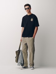 Black Heavyweight Sriracha Graphic Relaxed Fit T-Shirt - Image 2 of 8