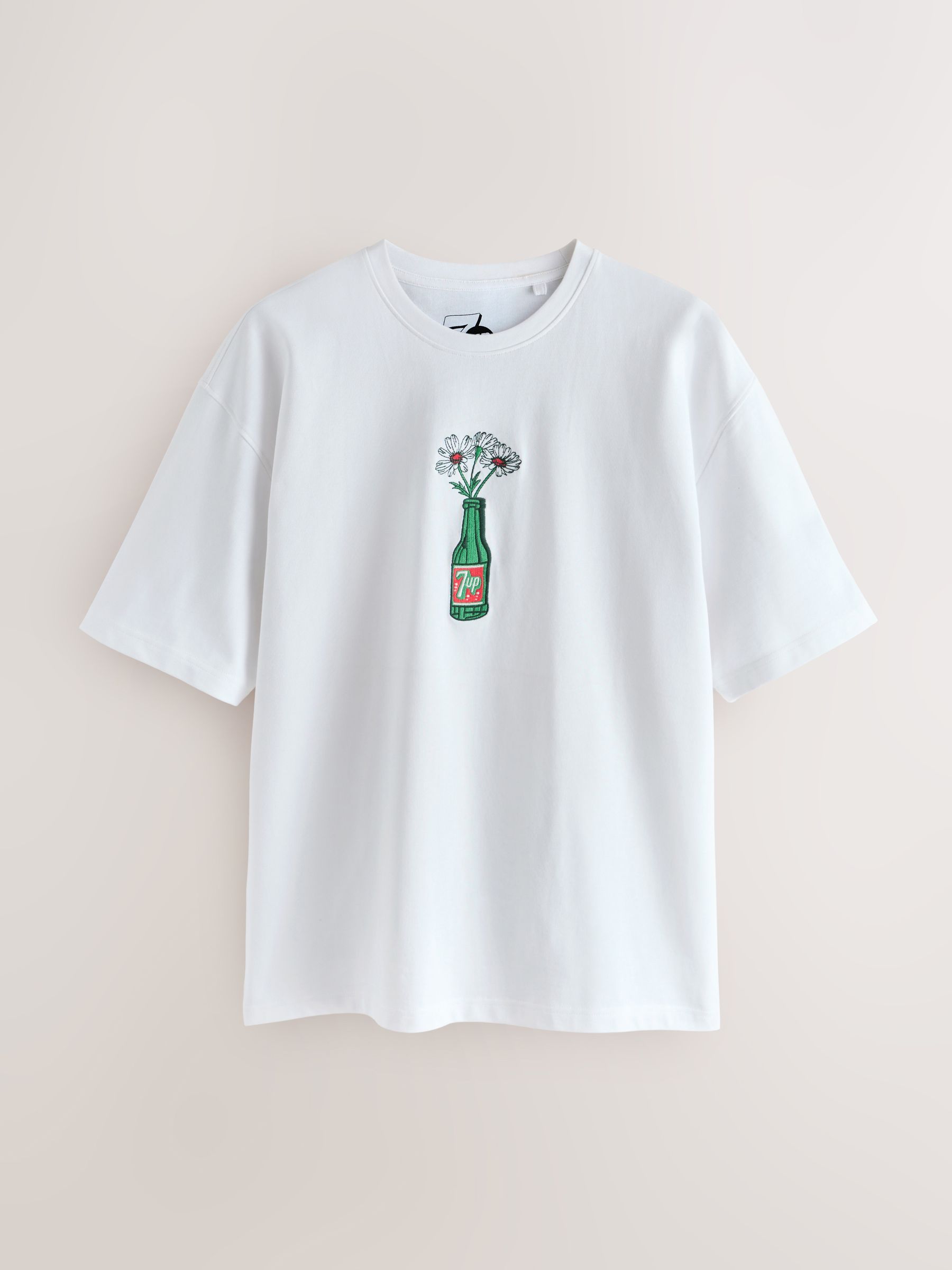 Buy White 7Up Flower Graphic Relaxed Fit T-Shirt from Next USA