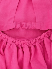 Reiss Pink Mandy Puff-Sleeve Cut-Out Back Dress - Image 5 of 5