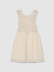 Reiss Neutral Gianna Dress - Image 2 of 3
