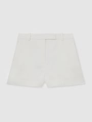 Reiss White Alyx Linen-Blend Tailored Shorts - Image 2 of 6