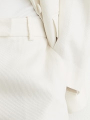 Reiss White Alyx Linen-Blend Tailored Shorts - Image 3 of 6
