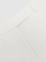 Reiss White Alyx Linen-Blend Tailored Shorts - Image 6 of 6