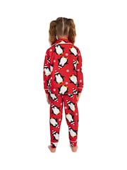Conjunto de pijama navideño de pingüino con botones de Harry Bear - Imagen 2 de 12