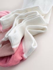 לבן/ורוד - Heel & Toe Detail Trainer Socks 4 Pack - תמונה 7 מתוך 7