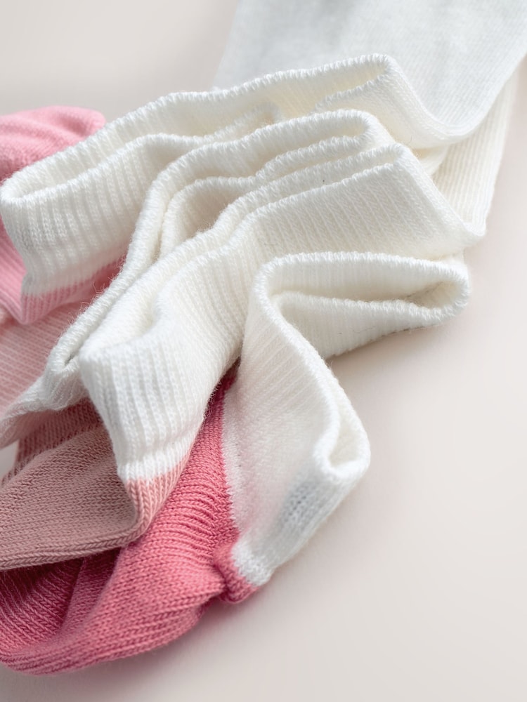 לבן/ורוד - Heel & Toe Detail Trainer Socks 4 Pack - תמונה 7 מתוך 7 לבן/ורוד - Heel & Toe Detail Trainer Socks 4 Pack - תמונה 7 מתוך 7