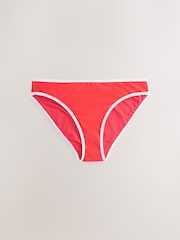 Red/Blue/Black RIb Rib High Leg Bikini Bottoms 3 Pack - Image 6 of 10
