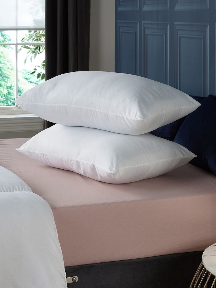 Downland Medium Support Microfibre Pillow Pair - Image 2 of 6