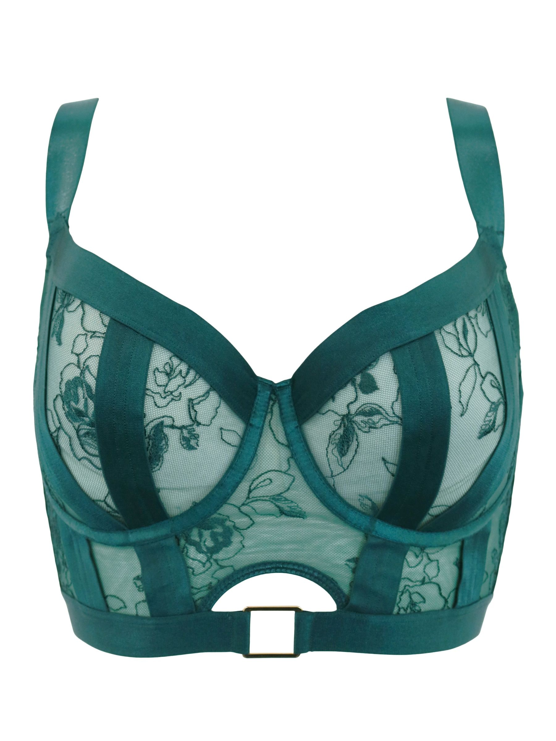 Buy Pour Moi Green Non Padded India Embroidery Underwired Bustier