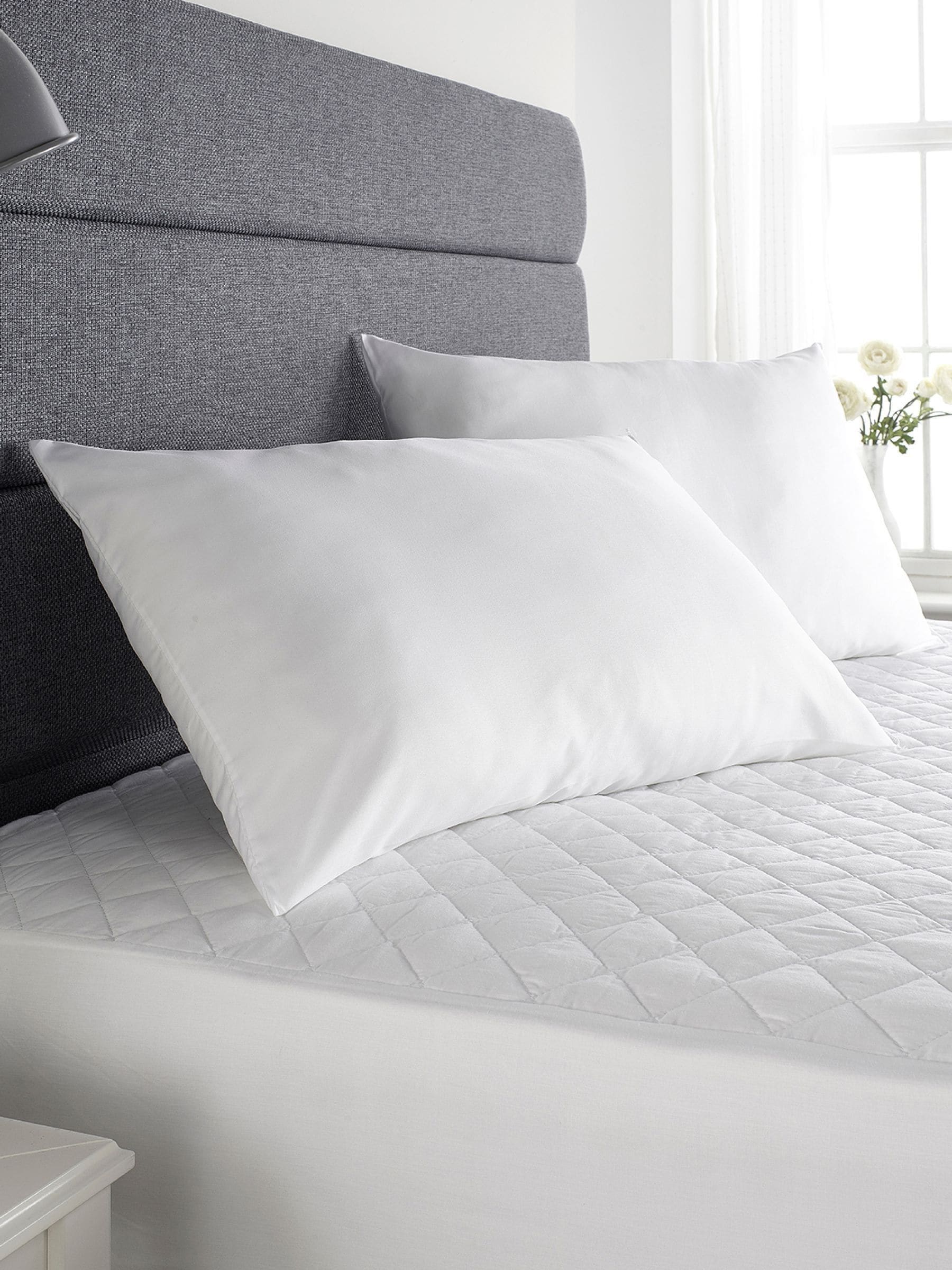 Downland Unisex White Orthopaedic Support Hypoallergenic Pillow Pair - Image 1
