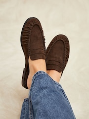 Linzi Brown Intro Ruched Slip On Mules - Image 2 of 6
