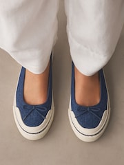 دنيم - Forever Comfort® Canvas Ballet Flats - Image 4 of 10