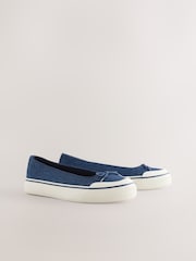 دنيم - Forever Comfort® Canvas Ballet Flats - Image 7 of 10