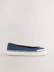 دنيم - Forever Comfort® Canvas Ballet Flats - Image 8 of 10