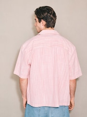 Pink Micro Check Short Sleeve Shirt - Image 4 of 7