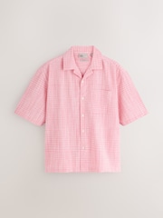 Pink Micro Check Short Sleeve Shirt - Image 5 of 7