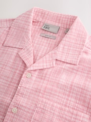 Pink Micro Check Short Sleeve Shirt - Image 6 of 7