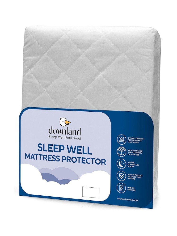 Downland White Sleep Well Mattress Protector - Image 4 of 4