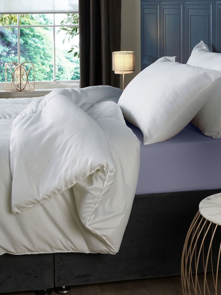 Downland White Sleep Well Microfibre 10.5 Tog Duvet - Image 1 of 6 Downland White Sleep Well Microfibre 10.5 Tog Duvet - Image 1 of 6