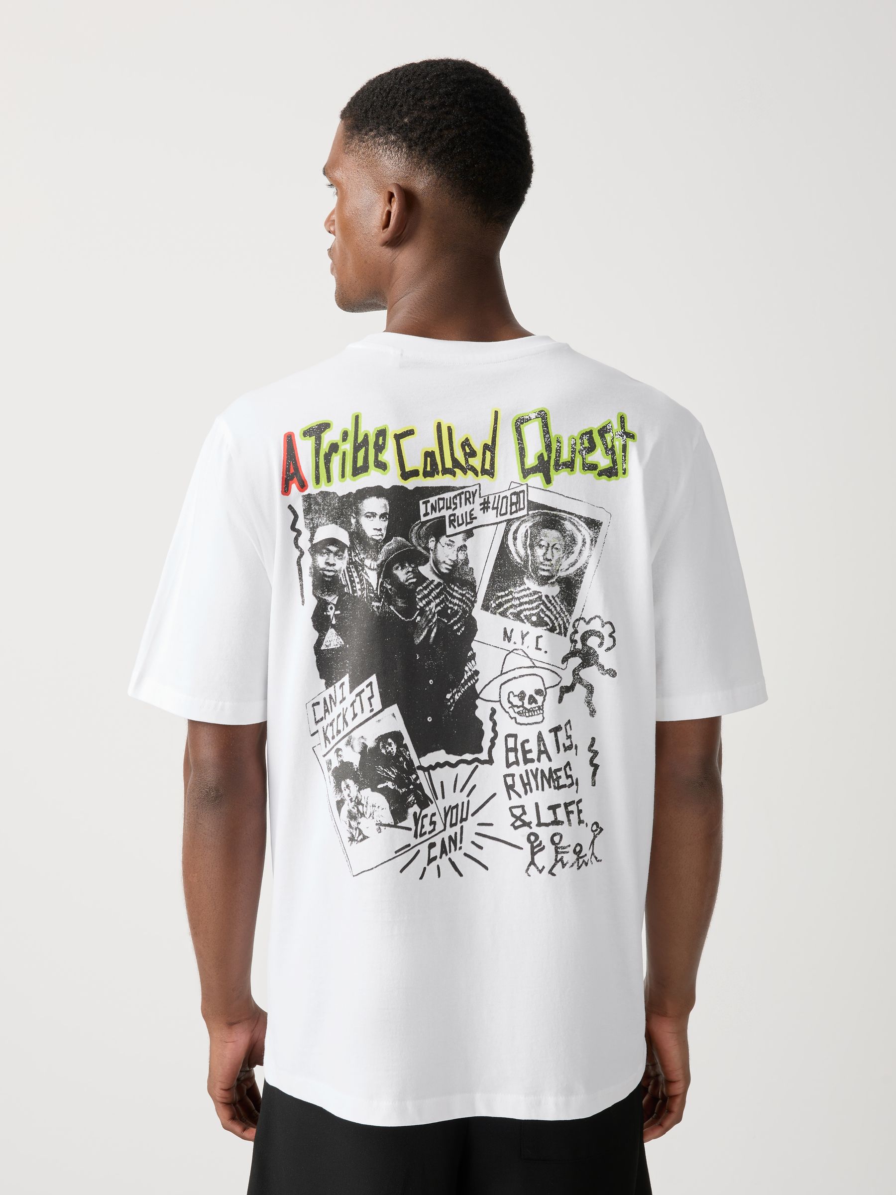 Buy White EDIT A Tribe Called Quest Relaxed Fit T-Shirt from Next USA