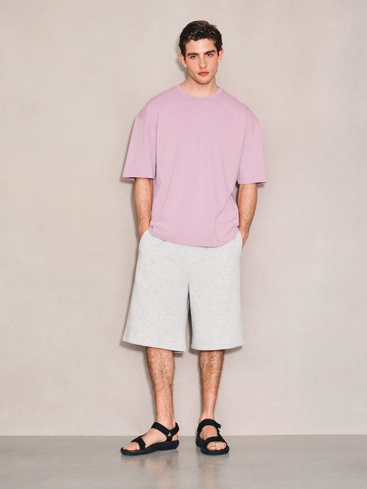 Lilac Heavyweight Oversized Edit T-Shirt - Image 2 of 7
